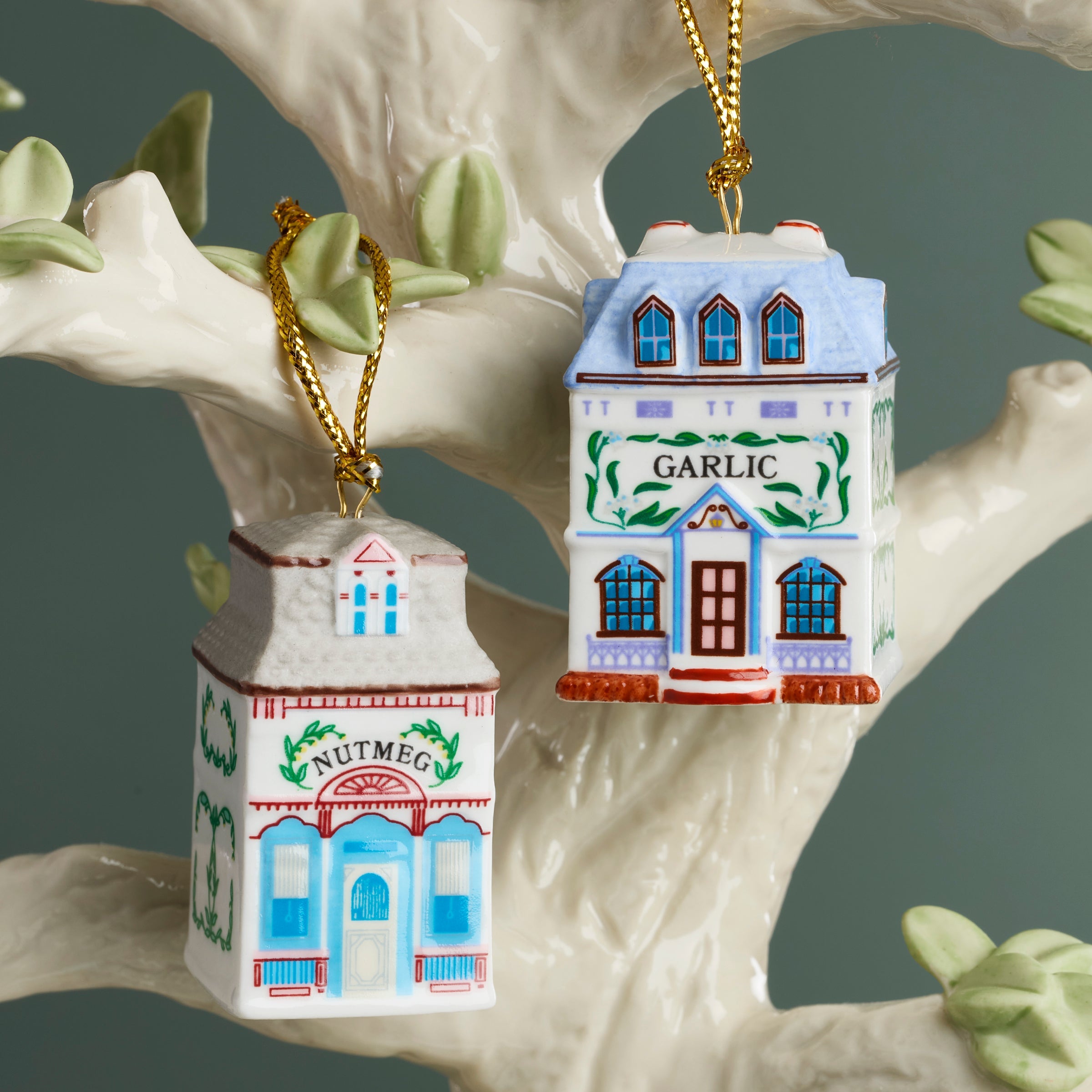 Lenox Spice Village 10-Piece Mini Ornament Set