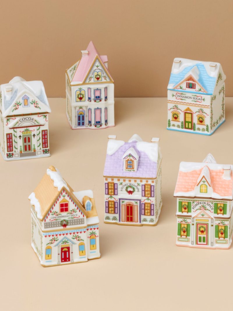 Lenox Spice Village 6-Piece Christmas Spice Jar Set