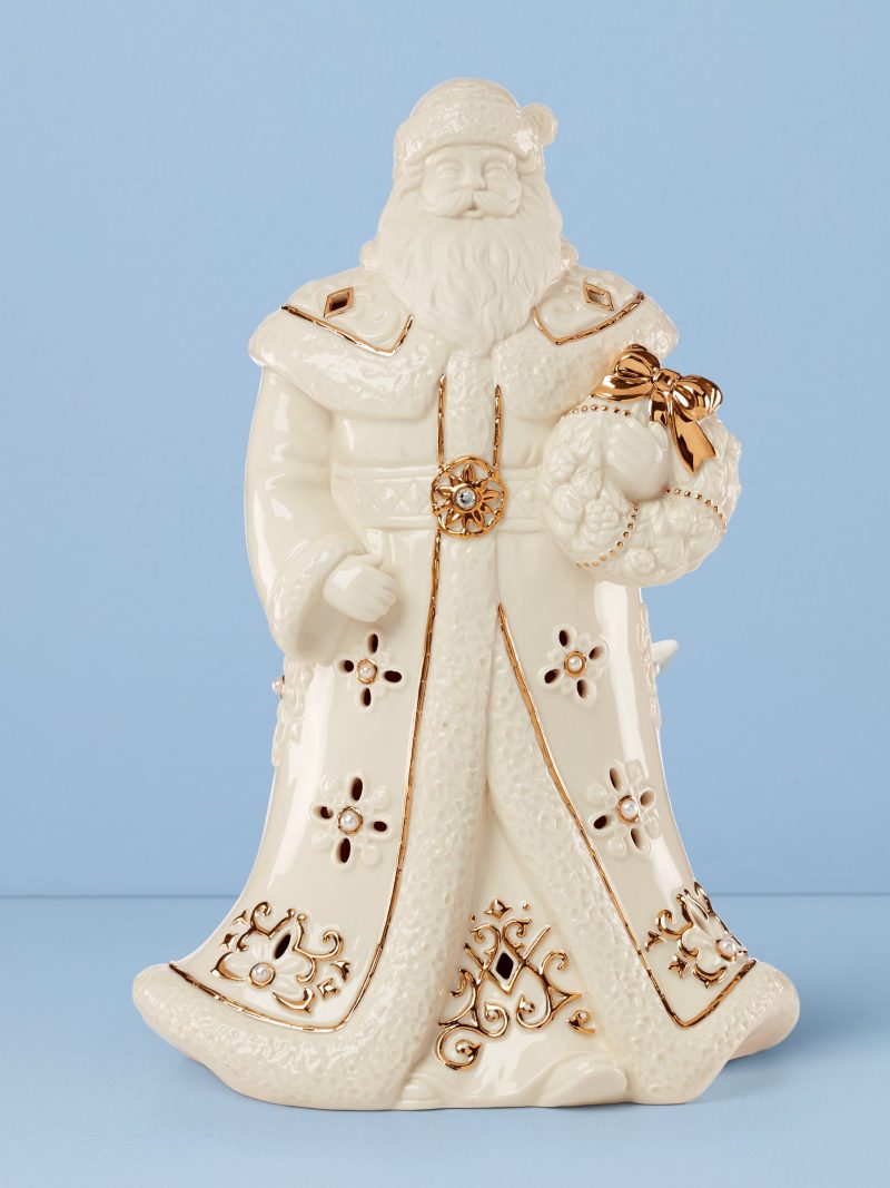 Florentine & Pearl Lit Santa Figurine