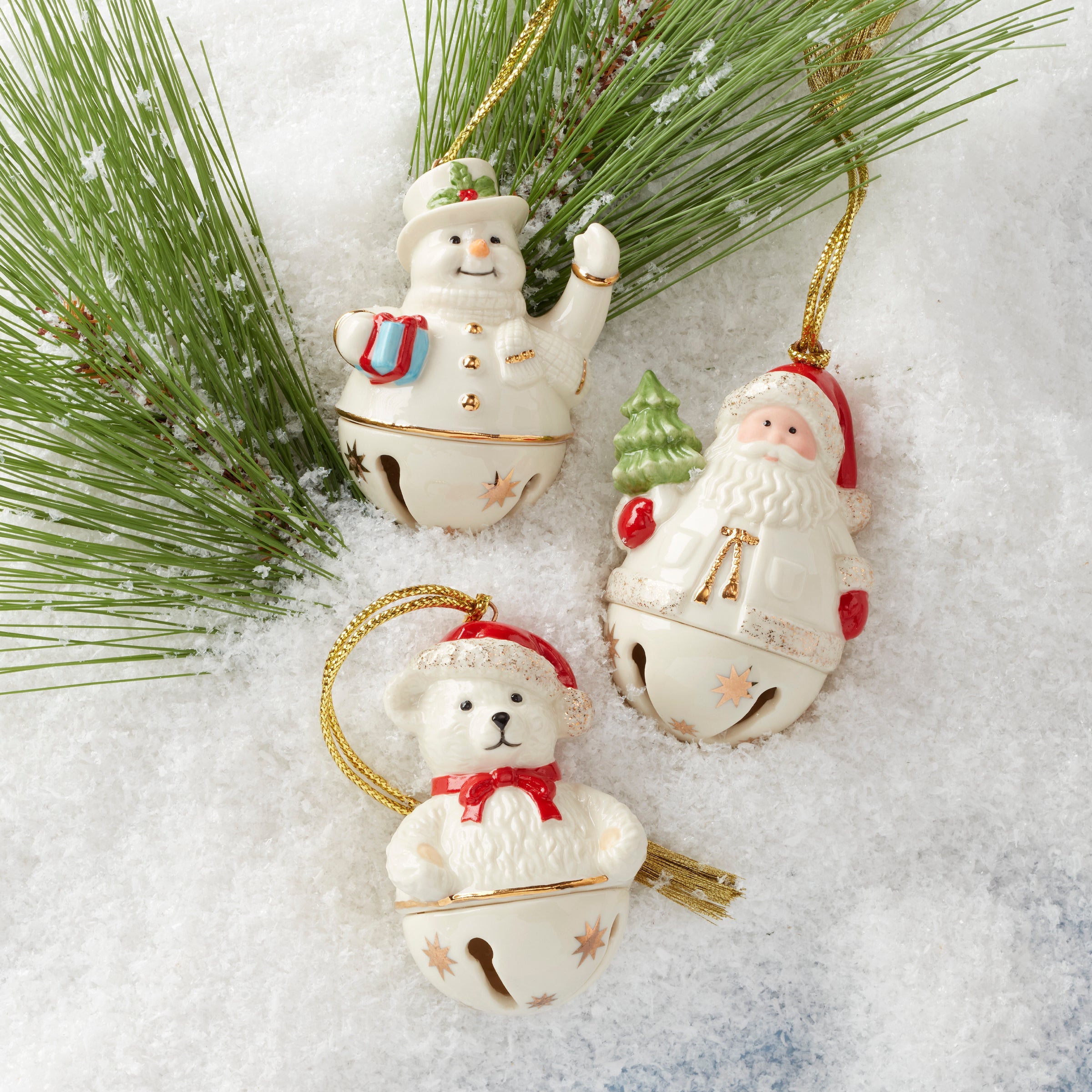 Jingle Bell Ornaments - Set Of 3