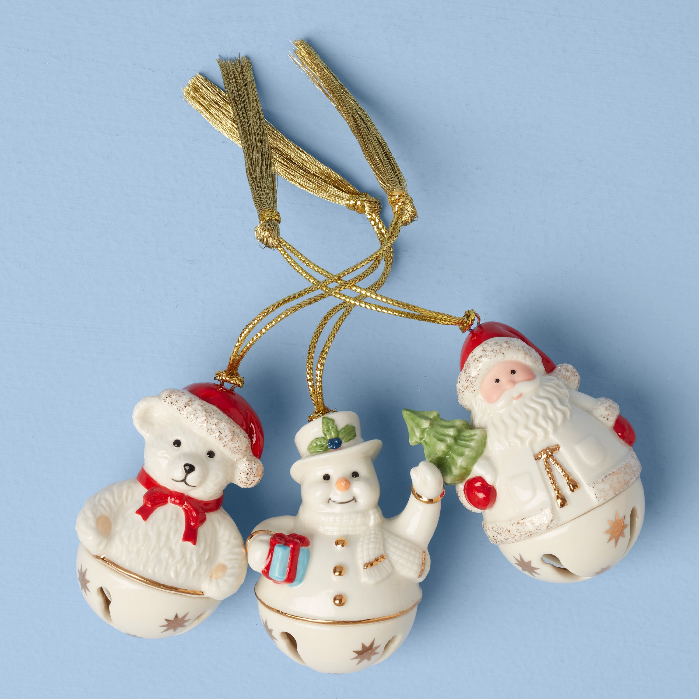 Jingle Bell Ornaments - Set Of 3